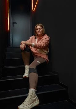 The North Face PLUS TIGHT - Leggings - Trousers - Rose Dawn/black