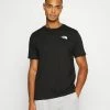 The North Face FOUNDATION GRAPHIC TEE - Sports T-shirt - Black/cone Orange