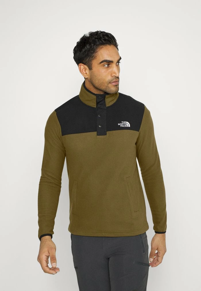 The North Face HOMESAFE SNAP NECK - Fleece Jumper - Military Olive/black