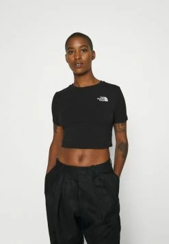 The North Face CROP TEE - Print T-shirt - Black