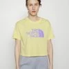 The North Face CROPPED EASY TEE - Print T-shirt - Pale Banana