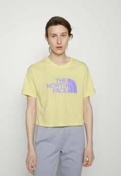 The North Face CROPPED EASY TEE - Print T-shirt - Pale Banana