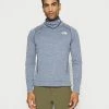 The North Face CREW - Long Sleeved Top - Shady Blue White Heather/asphalt Grey White Heather