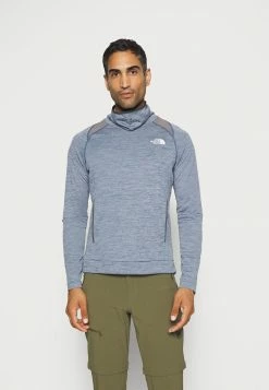 The North Face CREW - Long Sleeved Top - Shady Blue White Heather/asphalt Grey White Heather