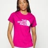 The North Face EASY TEE - Print T-shirt - Fuschia Pink