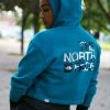 The North Face COORDINATES CROP HOODIE - Sweatshirt - Harbor Blue