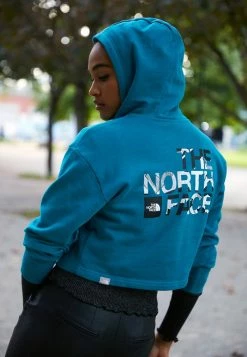 The North Face COORDINATES CROP HOODIE - Sweatshirt - Harbor Blue
