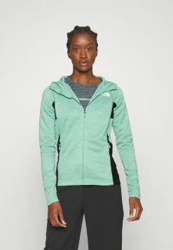 The North Face MIDLAYER - Zip-up Sweatshirt - Wasabi White Heather-black Heather