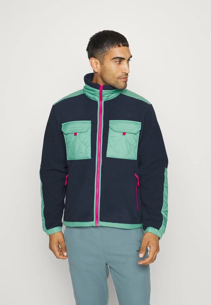 The North Face ROYAL ARCH JACKET - Fleece Jacket - Summit Navy/wasabi/fuschia Pink