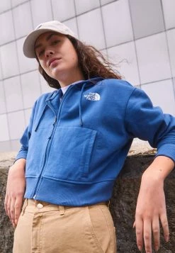 The North Face ICON CROP FULL ZIP HOODIE - Zip-up Sweatshirt - Shady Blue