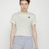 The North Face FOUNDATION CROP TEE - Sports T-shirt - Gardenia White