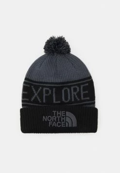 The North Face RETRO POM BEANIE UNISEX - Beanie - Vanadis Grey/black