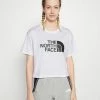 The North Face CROPPED EASY TEE - Print T-shirt - White