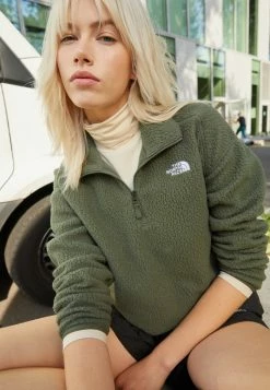 The North Face CROP - Fleece Jumper - Thyme