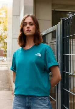 The North Face RELAXED TEE - Print T-shirt - Harbor Blue