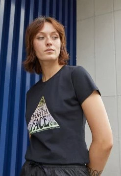 The North Face REGRIND TEE - Print T-shirt - Black