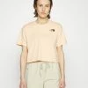 The North Face CROPPED SIMPLE DOME TEE - Basic T-shirt - Apricot Ice