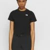 The North Face FOUNDATION CROP TEE - Sports T-shirt - Black
