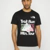 The North Face FOUNDATION GRAPHIC TEE - Sports T-shirt - Black/safety Green