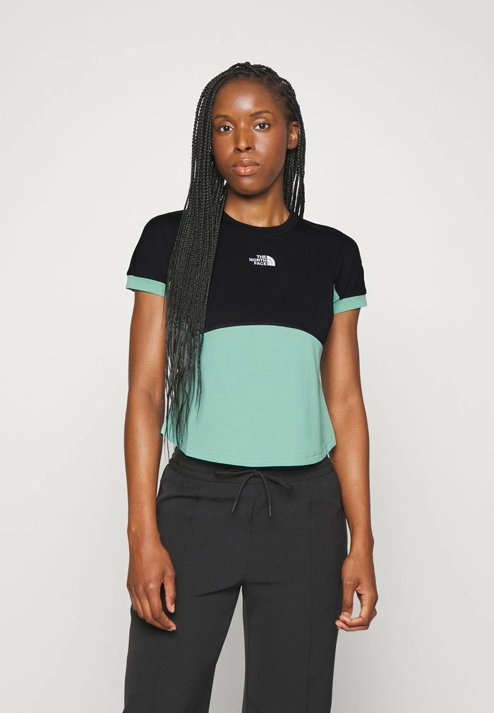 The North Face CIRCULAR TEE - Print T-shirt - Wasabi/black