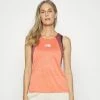 The North Face TANK - Top - Coral Sunrise/dark Heather/wild Ginger/black