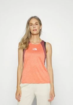 The North Face TANK - Top - Coral Sunrise/dark Heather/wild Ginger/black