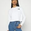 The North Face CROP TEE - Long Sleeved Top - White