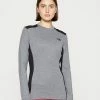 The North Face EASY CREW NECK - Long Sleeved Top - Medium Grey Heather/black