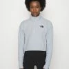 The North Face GLACIER CROPPED ZIP - Fleece Jumper - Light Grey Heather