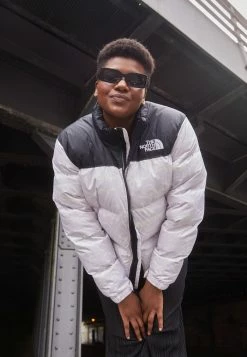 The North Face PLUS RETRO NUPTSE JACKET - Down Jacket - Lavender Fog/mountain Splatter