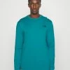 The North Face SIMPLE DOME TEE - Long Sleeved Top - Harbor Blue