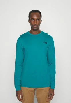 The North Face SIMPLE DOME TEE - Long Sleeved Top - Harbor Blue