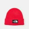 The North Face LOGO BOX CUFFED BEANIE - Beanie - Horizon Red