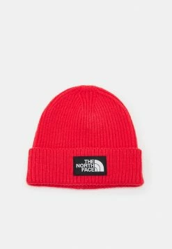 The North Face LOGO BOX CUFFED BEANIE - Beanie - Horizon Red