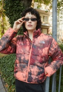 The North Face PRINTED JACKET - Winter Jacket - Coral Sunrise