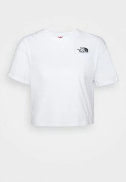 The North Face CROP REDBOX CELEBRATION TEE - Print T-shirt - White