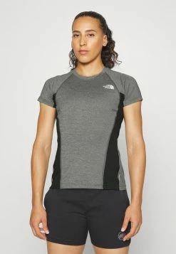 The North Face TEE - Sports T-shirt - Asphalt Grey/white Heather/black