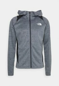 The North Face MIDLAYER HOODIE - Training Jacket - Asphalt Grey Light Heather/black