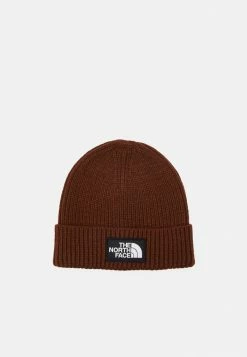 The North Face LOGO BOX CUFFED BEANIE - Beanie - Dark Oak