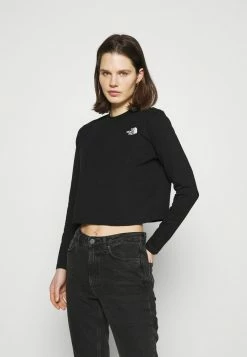 The North Face CROP TEE - Long Sleeved Top - Black