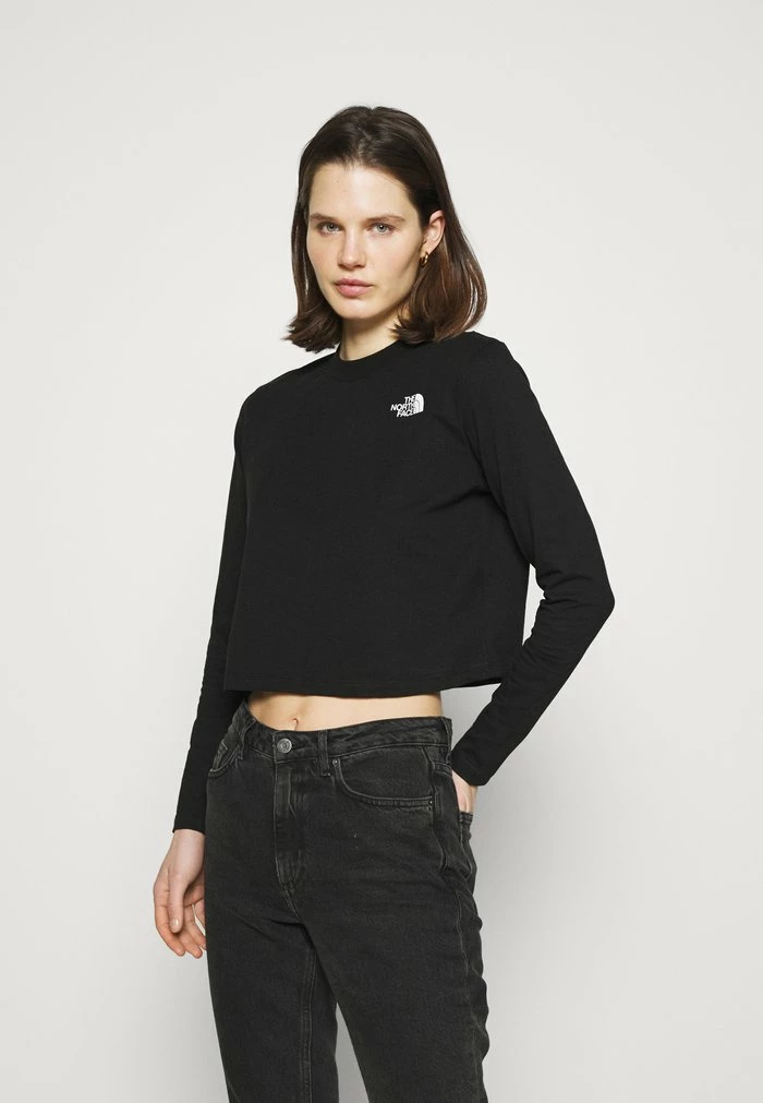 The North Face CROP TEE - Long Sleeved Top - Black