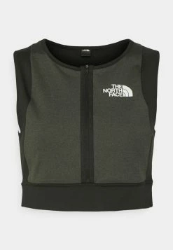 The North Face LAB ZIP BRA - Medium Support Sports Bra - Black